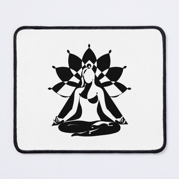 Item preview, Black Shadow Art - Yoga Lotus And Yogini designed and sold by altandesign.