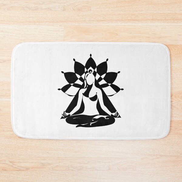 Item preview, Black Shadow Art - Yoga Lotus And Yogini designed and sold by altandesign.