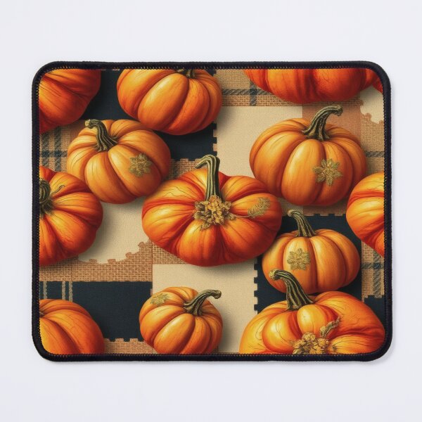 Item preview, Textured Pumpkins on Woven Background – Hyper-Realistic Autumn Pattern. designed and sold by Ralek.