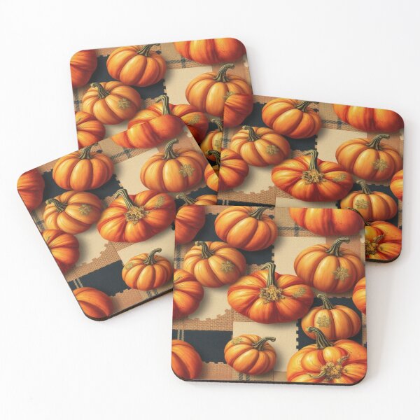 Item preview, Textured Pumpkins on Woven Background – Hyper-Realistic Autumn Pattern. designed and sold by Ralek.