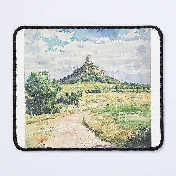 Item preview, 2 Chimney Rock Nebraska USA Landscape designed and sold by Alixrentyart.