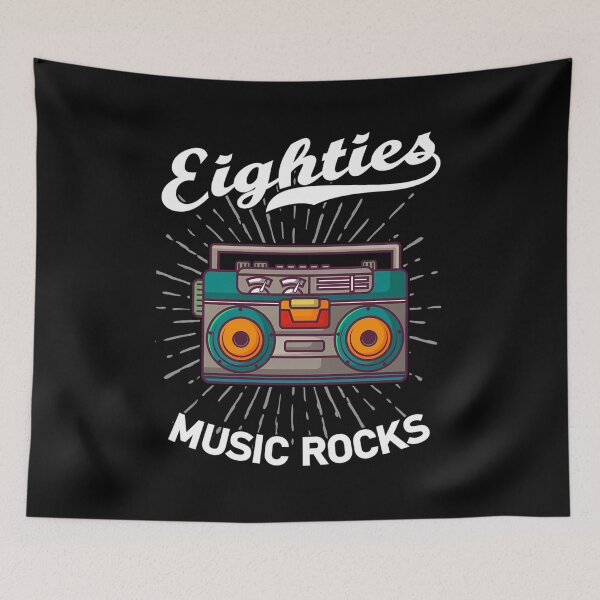 Item preview, Eighties Music Rocks 80S Boom Box Gift designed and sold by hanneloreguzon.