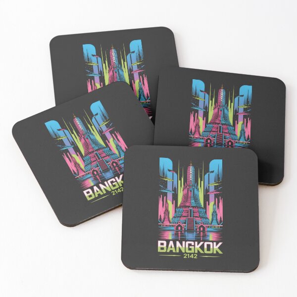 Item preview, Cyberpunk Vision of Bangkok with Radiant Neon Lights designed and sold by SplashTastic.