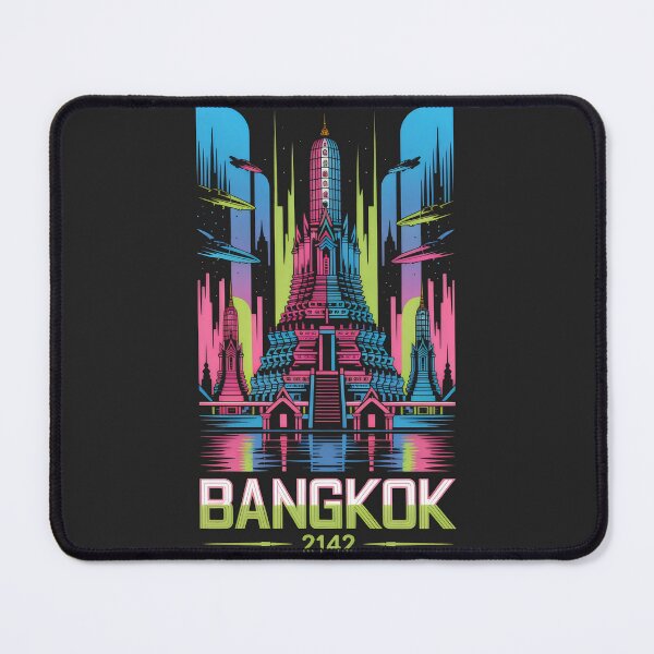 Item preview, Cyberpunk Vision of Bangkok with Radiant Neon Lights designed and sold by SplashTastic.