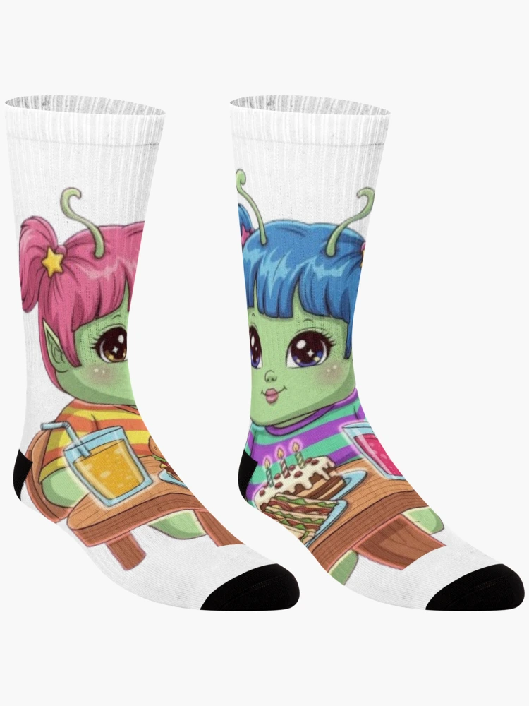 Thumbnail 3 of 5, Socks, Little Alien designed and sold by PP&RAINBOW SHOP.