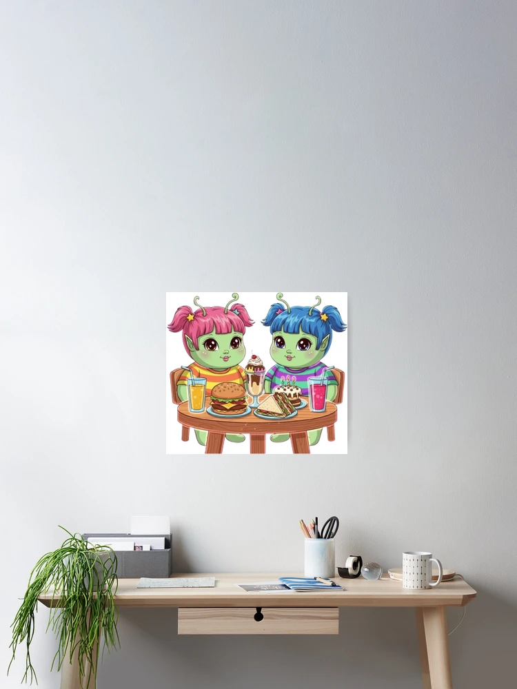 Thumbnail 2 of 3, Poster, Little Alien designed and sold by PP&RAINBOW SHOP.