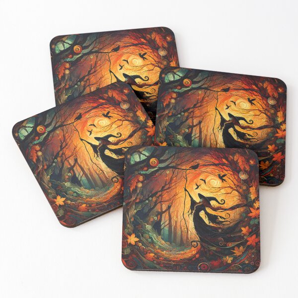 Item preview, Enchanted Season | Mystical Autumn Witch Wall Art | Stoneflower-Art designed and sold by Stoneflower-Art.