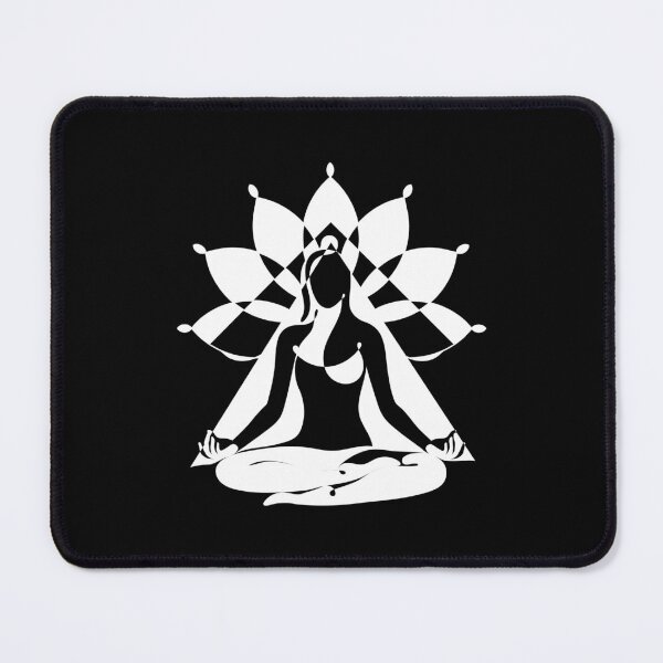 Item preview, White Shadow Art - Yoga Lotus And Yogini designed and sold by altandesign.