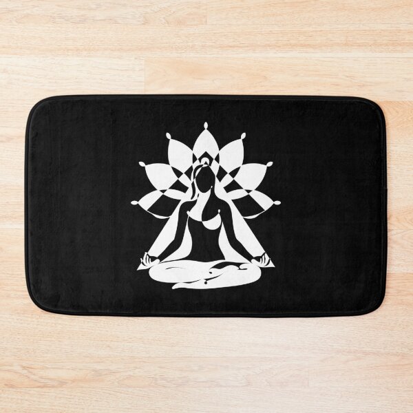Item preview, White Shadow Art - Yoga Lotus And Yogini designed and sold by altandesign.