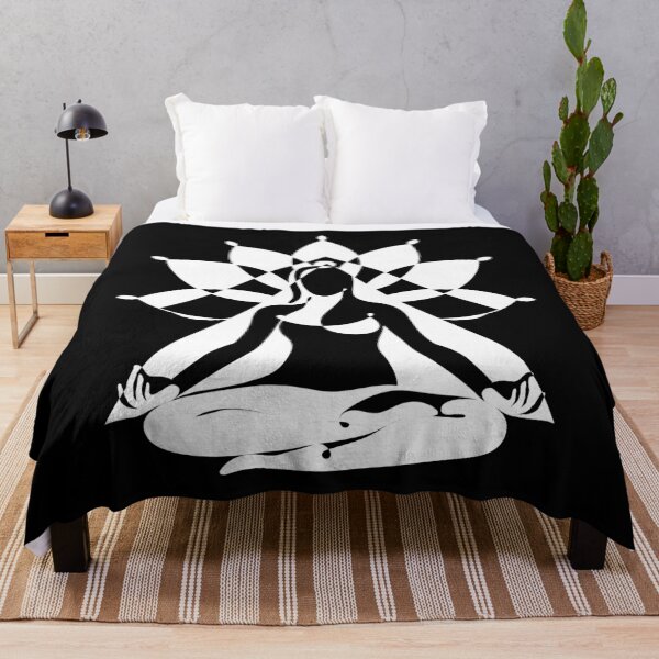 Item preview, White Shadow Art - Yoga Lotus And Yogini designed and sold by altandesign.
