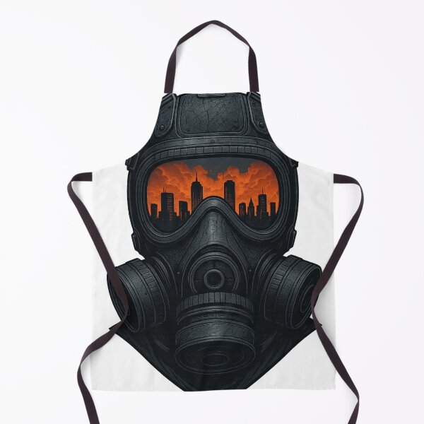 Item preview, Post-apocalyptic T-shirt with gas mask and goggles – cyberpunk dystopia vibe designed and sold by IdeaHub-Studio Base.