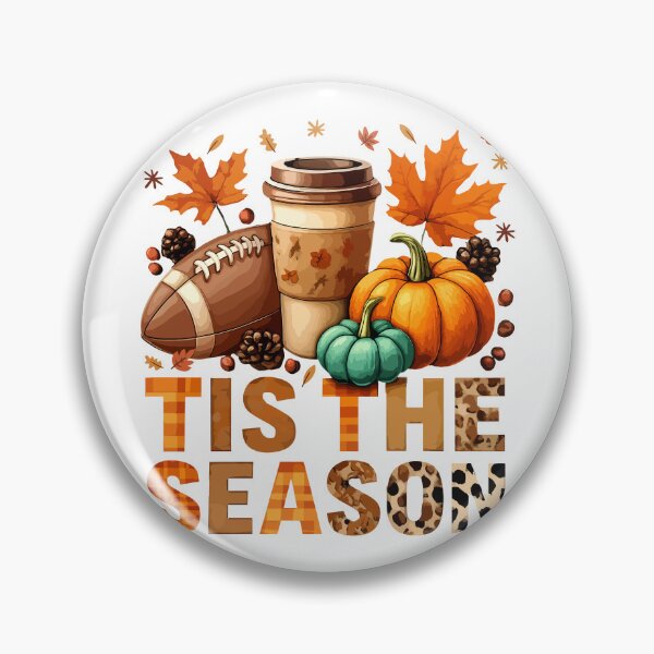 Item preview, Tis the season fall time with Football and Coffee designed and sold by HandicraftArt.