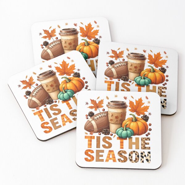 Item preview, Tis the season fall time with Football and Coffee designed and sold by HandicraftArt.