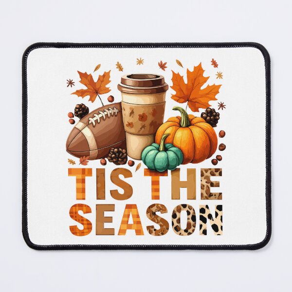 Item preview, Tis the season fall time with Football and Coffee designed and sold by HandicraftArt.