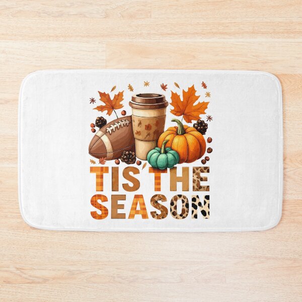 Item preview, Tis the season fall time with Football and Coffee designed and sold by HandicraftArt.