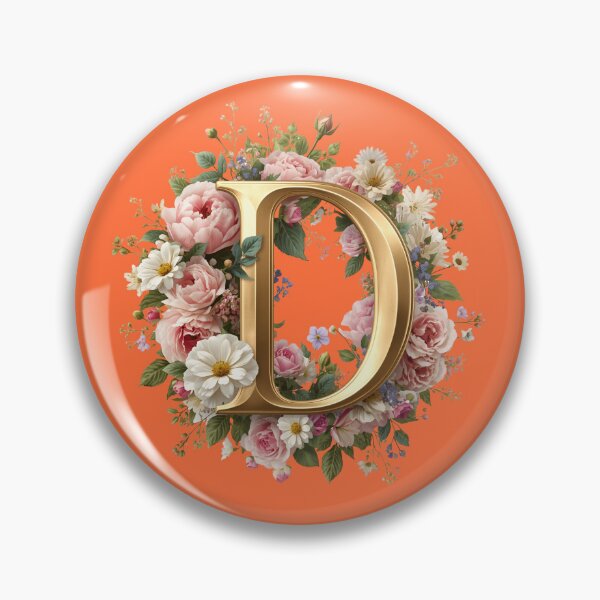 Item preview, Floral Monogram Letter D Wall Art – Elegant Gold Initial D with Roses & Peonies | Personalized Wedding Gift, Nursery Decor, Feminine Botanical Initial D Print designed and sold by AmenAlways.