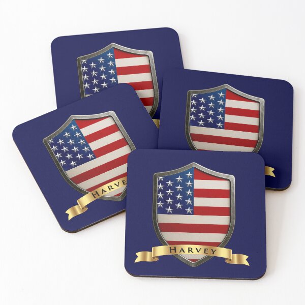 Item preview, Harvey Family USA Shield, Stars & Stripes Pride Crest designed and sold by Highlandkings.