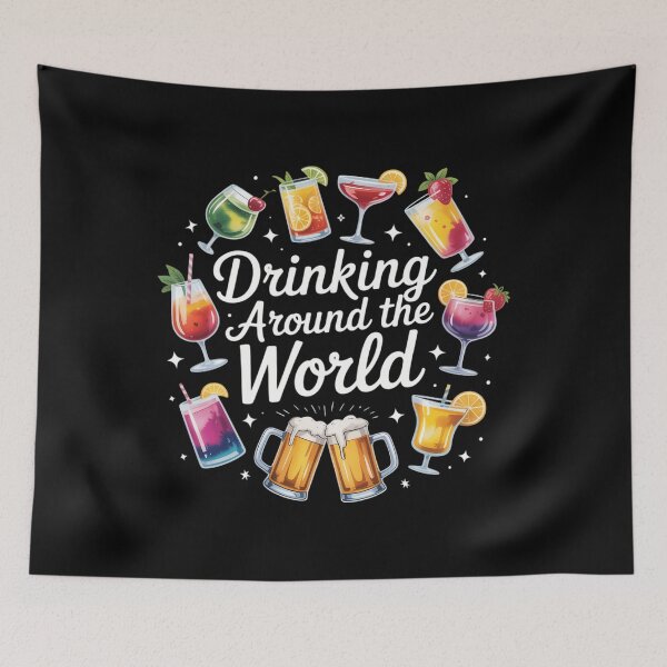 Item preview, Drinking Around The World Funny Travel Cocktail designed and sold by aidenpier.