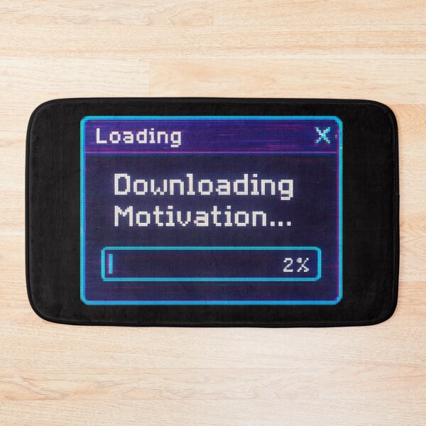 Item preview, Downloading Motivation… 2% – Retro Loading Bar Glitch Design | Funny Y2K Aesthetic & Digital Nostalgia designed and sold by Jennah.