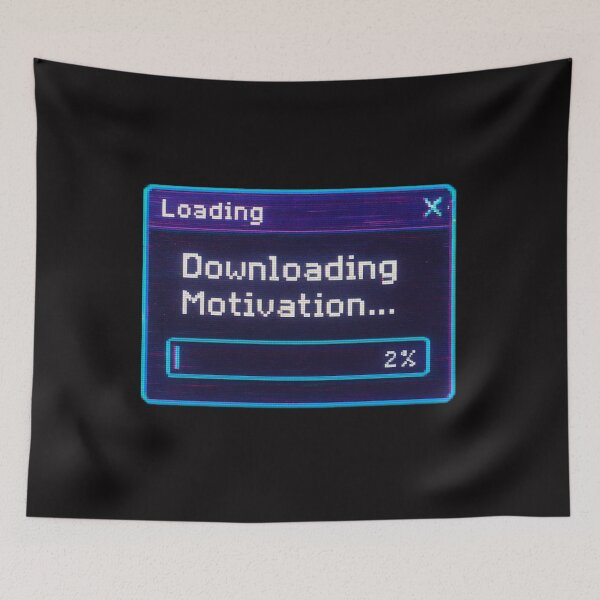Item preview, Downloading Motivation… 2% – Retro Loading Bar Glitch Design | Funny Y2K Aesthetic & Digital Nostalgia designed and sold by Jennah.