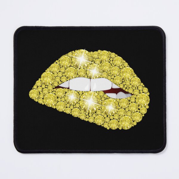 Item preview, Golden Diamond Lips – Sparkling Glam Pop Art Design designed and sold by Dragonfly-10.