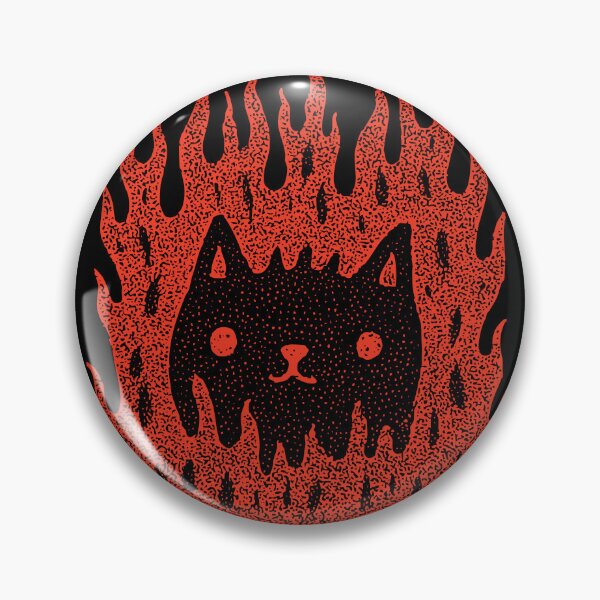 Item preview, The Fireproof Cat dotwork designed and sold by shafranietz.