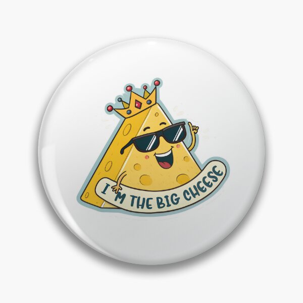 Item preview, Funny Big Cheese – Cartoon Cheese Wedge with Sunglasses and Crown designed and sold by VividOrganica.