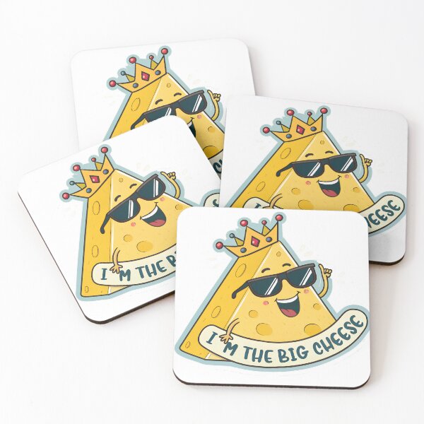 Item preview, Funny Big Cheese – Cartoon Cheese Wedge with Sunglasses and Crown designed and sold by VividOrganica.