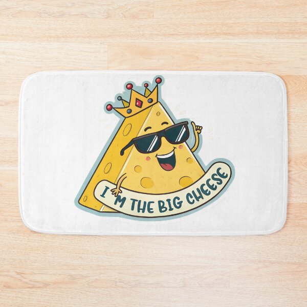 Item preview, Funny Big Cheese – Cartoon Cheese Wedge with Sunglasses and Crown designed and sold by VividOrganica.