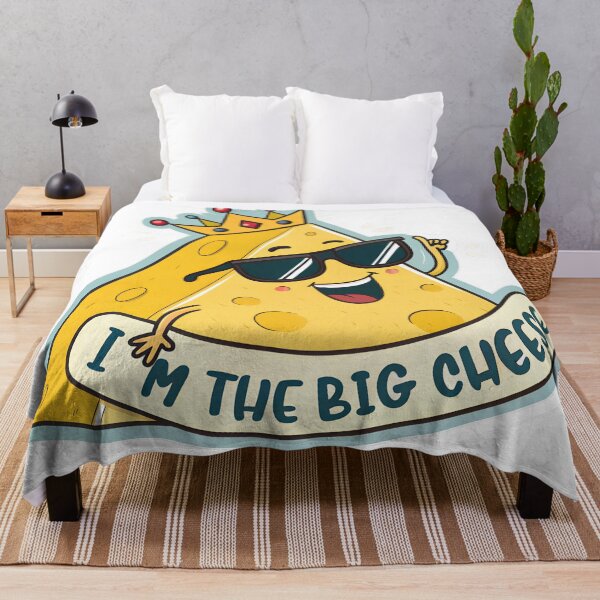 Item preview, Funny Big Cheese – Cartoon Cheese Wedge with Sunglasses and Crown designed and sold by VividOrganica.