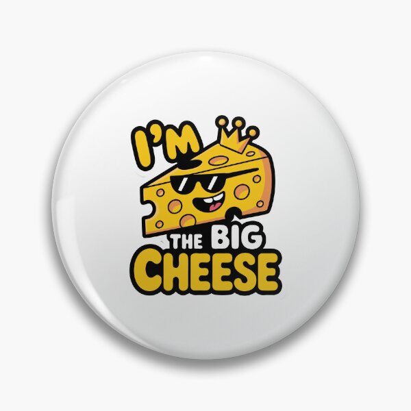 Item preview, Cool Cheese Cartoon  – Big Cheese with Crown and Shades designed and sold by VividOrganica.