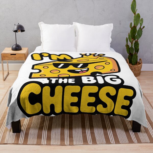Item preview, Cool Cheese Cartoon  – Big Cheese with Crown and Shades designed and sold by VividOrganica.