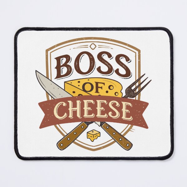 Item preview, Vintage Cheese Emblem Sticker – Boss of Cheese Rustic Badge designed and sold by VividOrganica.