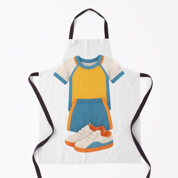 Item preview, Sportswear set featuring colorful t-shirt, shorts, shoes on transparent background, AI generated designed and sold by dvoevnore.