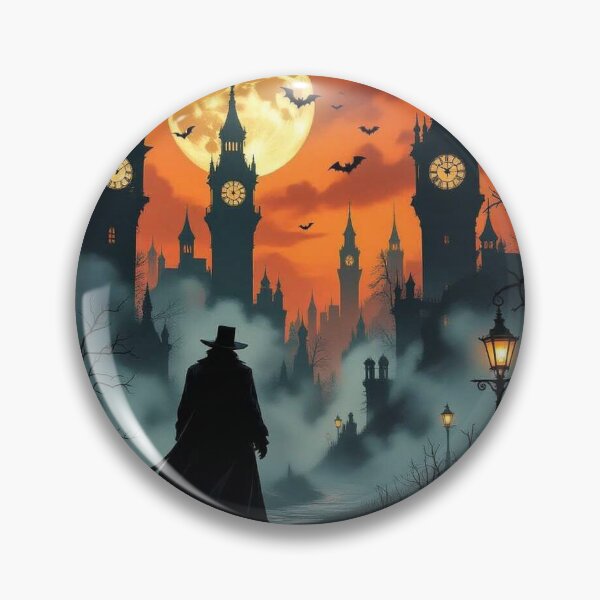 Item preview, Gothic Moonwalk – Haunted Town Vibes with ClockTowerMystery & FoggyElegance designed and sold by FotoworldEdel.