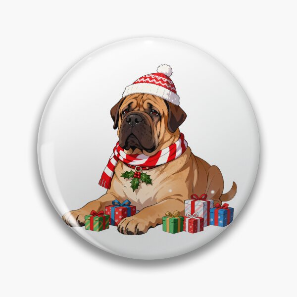 Item preview, Mastiff Merry Christmas designed and sold by forget45studio.