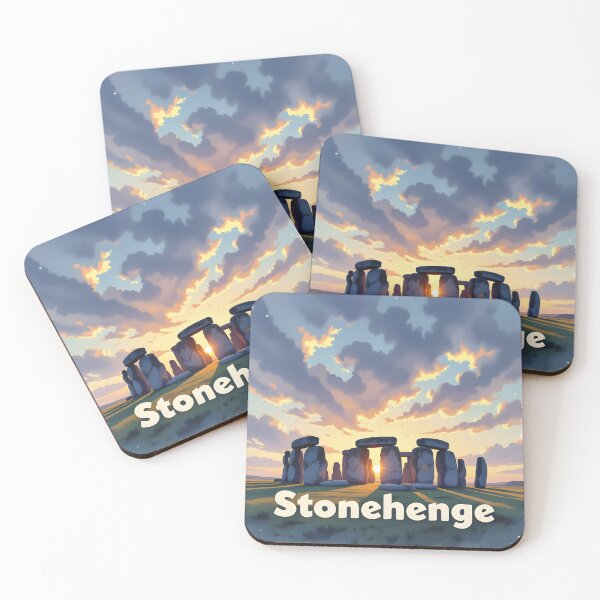 Item preview, Stonehenge, England: Vintage-Style Painterly Travel Poster designed and sold by LSVart.