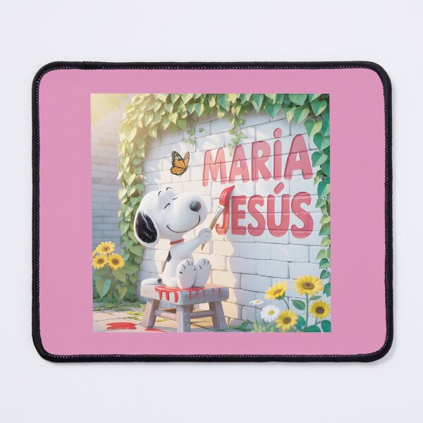 Item preview, Snoopy Paints Maria Jesus Name Art designed and sold by Charles Elliott.