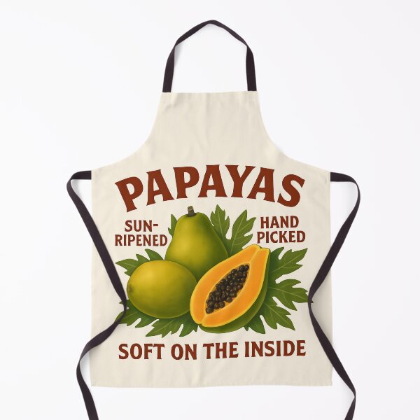 Item preview, Soft on the Inside | Retro Papaya Art | Vintage Fruit Pun Design designed and sold by MagicPixelsBtq.