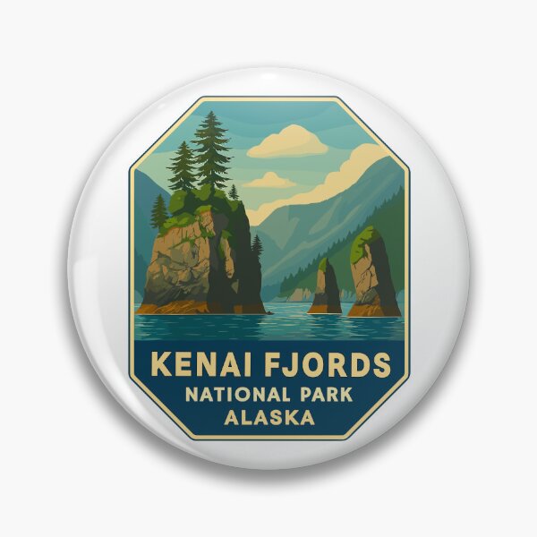 Item preview, Kenai Fjords National Park Retro Glacier Ocean Sticker designed and sold by Ismeal Von.