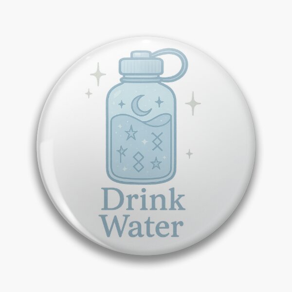 Item preview, Drink Water | Enchanted Witchy Water Bottle Sticker & Printable Wall Art | Printable Sticker | Self Help Sticker | Water Reminder Art designed and sold by HerDreamCodes.