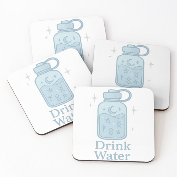 Item preview, Drink Water | Enchanted Witchy Water Bottle Sticker & Printable Wall Art | Printable Sticker | Self Help Sticker | Water Reminder Art designed and sold by HerDreamCodes.
