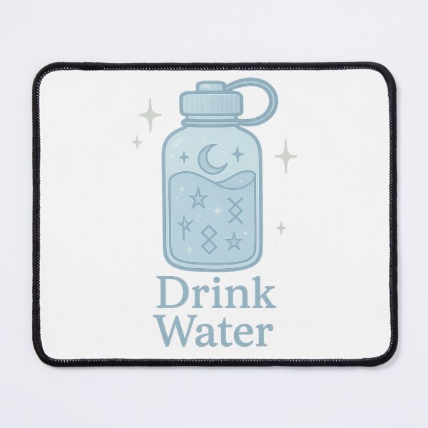 Item preview, Drink Water | Enchanted Witchy Water Bottle Sticker & Printable Wall Art | Printable Sticker | Self Help Sticker | Water Reminder Art designed and sold by HerDreamCodes.