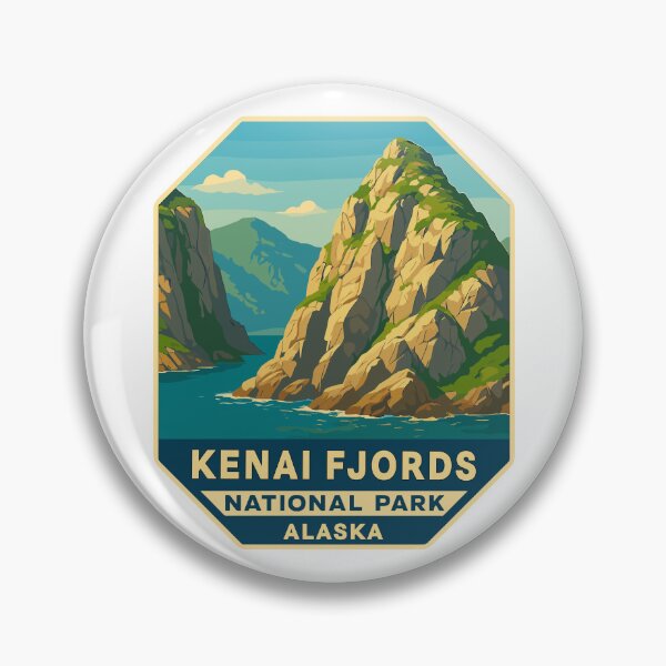 Item preview, Kenai Fjords National Park Retro Glacier Ocean Sticker designed and sold by Ismeal Von.