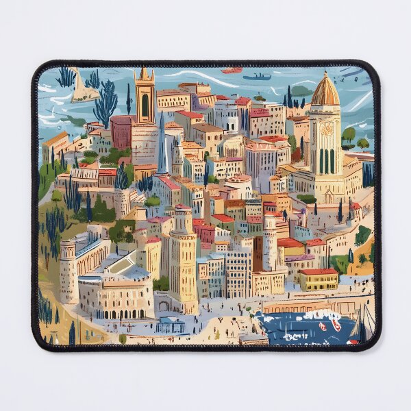 Item preview, illustrated Map of  Marseille Cityscape  designed and sold by Artessie.