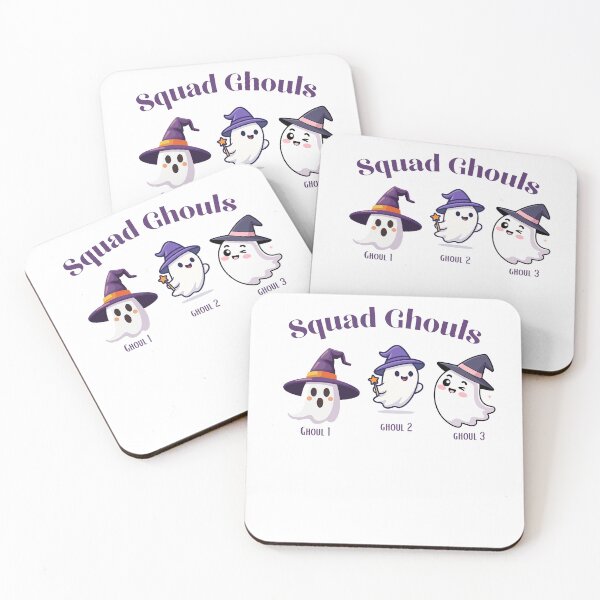 Item preview, Squad Ghouls – Funny Halloween Ghost Trio with Names Ghoul 1, 2, 3 designed and sold by Geafixy.
