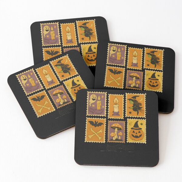 Item preview, Funny Halloween Postage Stamp Style Motives designed and sold by Logiamerch.