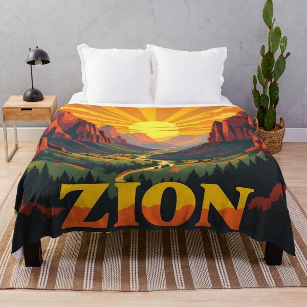 Item preview, Zion National Park: Vintage-Style Painterly Travel Poster designed and sold by LSVart.