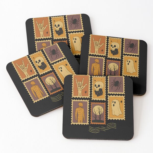 Item preview, Funny Halloween Postage Stamp Style Motives designed and sold by Logiamerch.