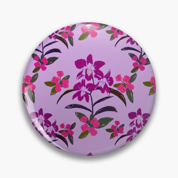 Item preview, Purple Orchid Floral Pattern on Lilac designed and sold by MNX.